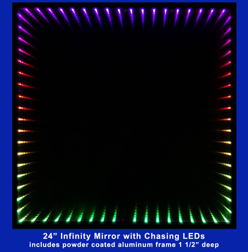 24 inch Infinity Mirror with aluminum frame
