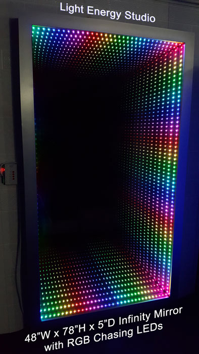 Infinity Mirror with RGB Chasing LEDs