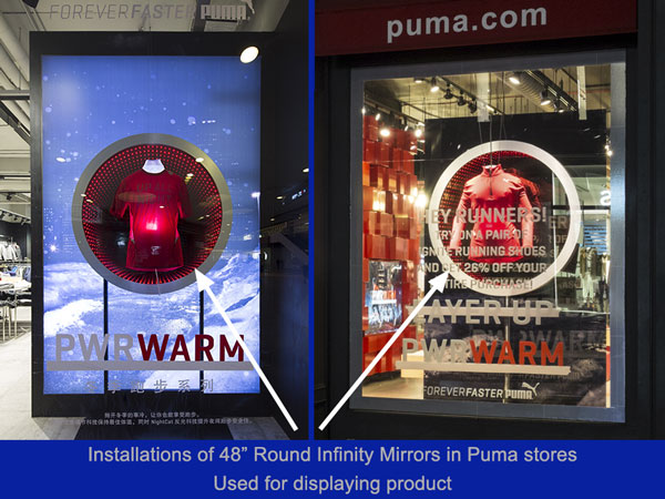 Infinity Mirror installation for Puma stores
