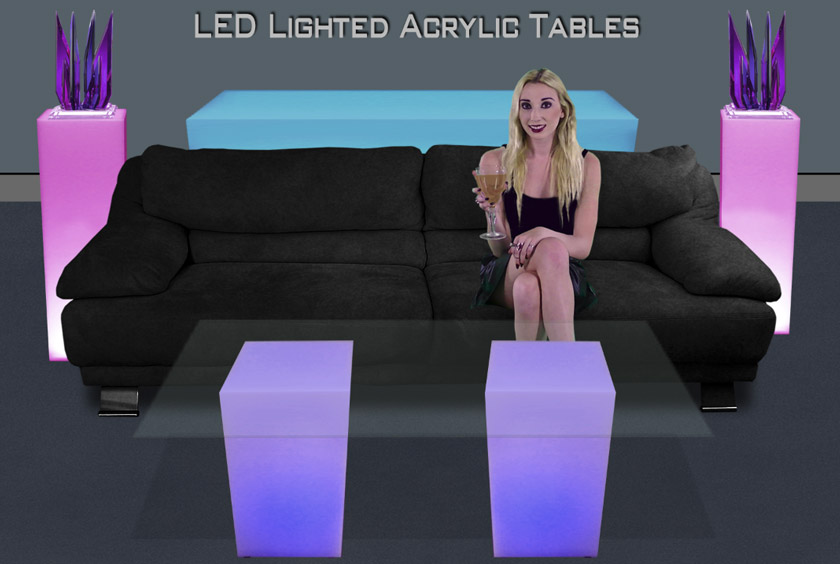 LED Lighted Acrylic Tables