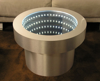 24 Round Infinity Mirror Table