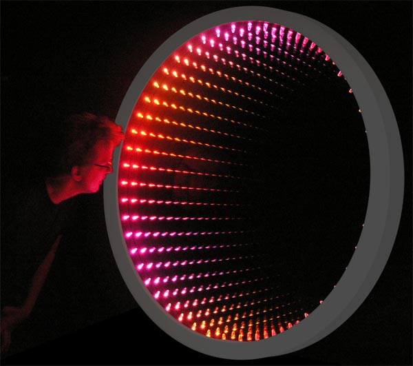 48 Round Infinity Mirror Wall Display