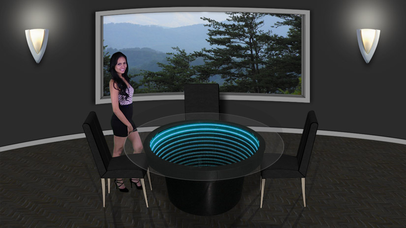 Infinity Mirror Dining Table