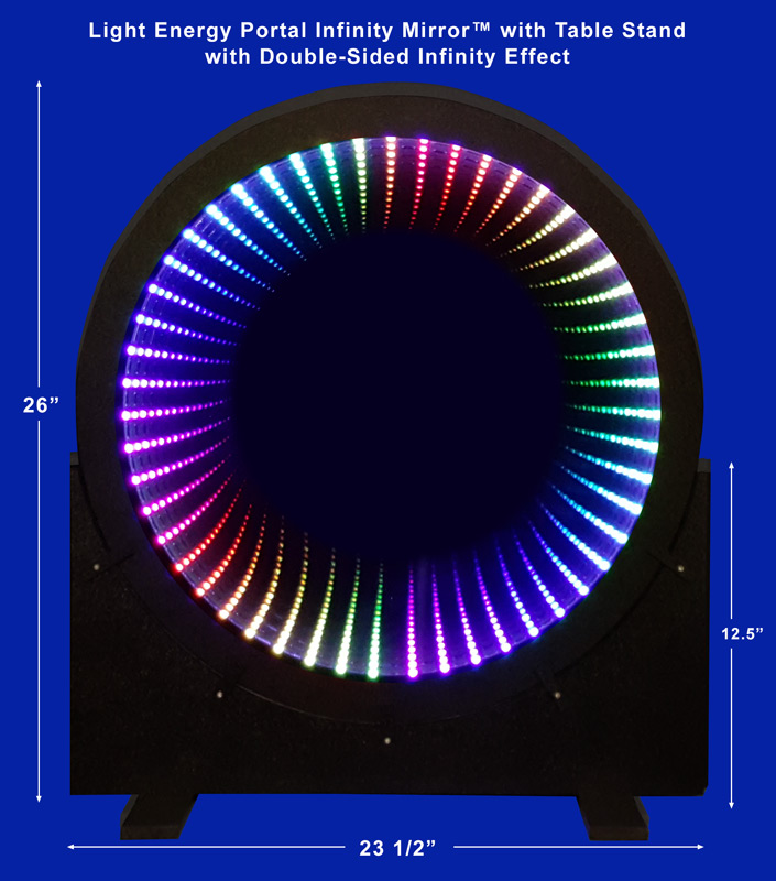 Light Energy Portal Infinity Mirror Table Mount