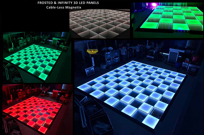 Frosted and 3d infinity dance floors